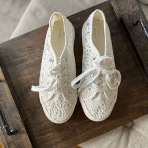 David’s Bridal Lace Sneakers